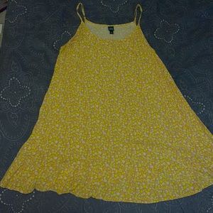 90s dress yellow floral